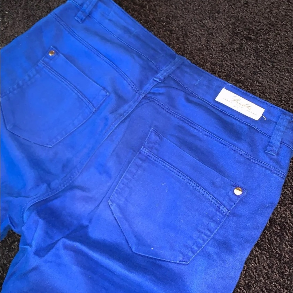 Bershka blue soft skinny jegging pants